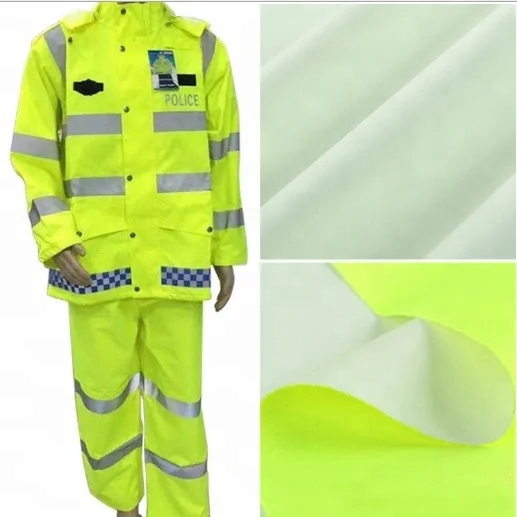 Water resistant Flame retardant fluorescence oxford fabric for rain jacket