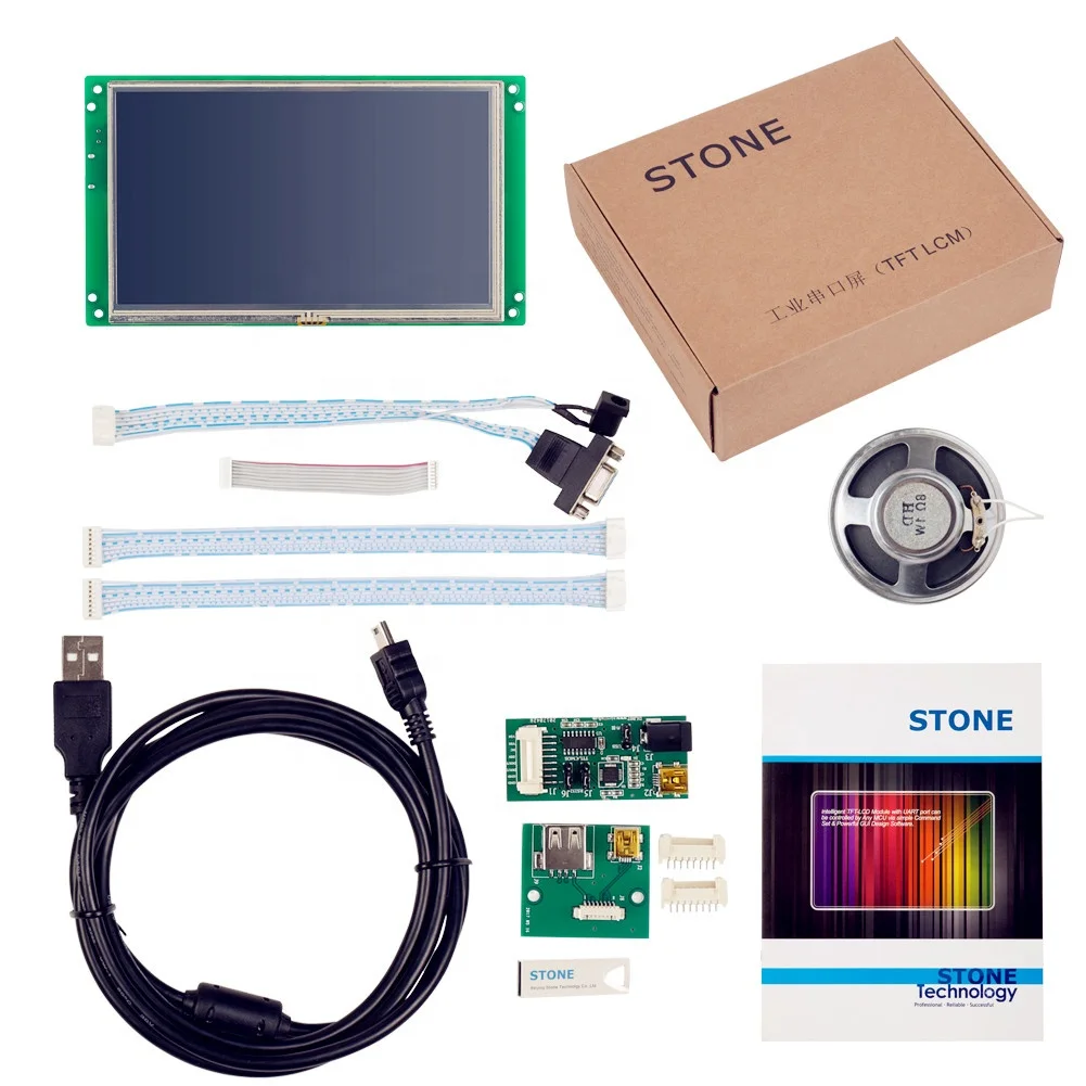 
7 inch 800x480 Programmable TFT LCD Display with Touch Screen Support Any Microcontroller 