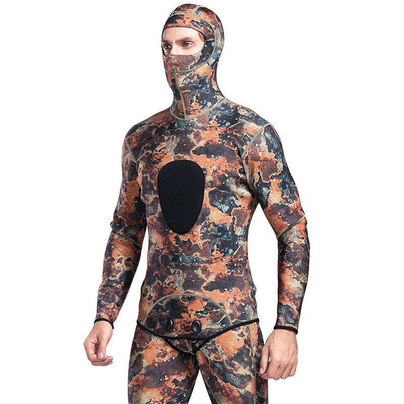 Неопреновый супер-эластичный Камуфляжный костюм Lifurious 3 мм для подводного плавания и Сноркелинга, гидрокостюм для подводной охоты