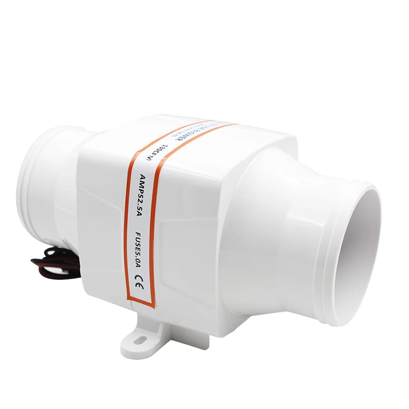 Marine RV Ventilation In-Line Bilge Air Blower Fan Quiet 3inch 130CFM 4inch 270CFM