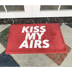 Прыгающий человек Прямая поставка Kiss my air коралловый флисовый коврик отстегивающийся фланелевый коврик пользовательский принт Snkrs кроссовки дверные коврики