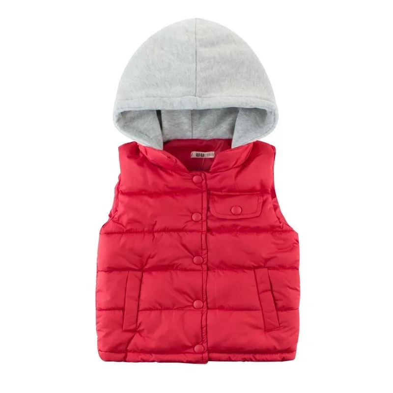
Children Clothing Best Price Vest With Fleece Hood 