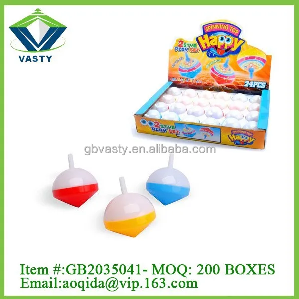 Funny cat toy spinning top with light music