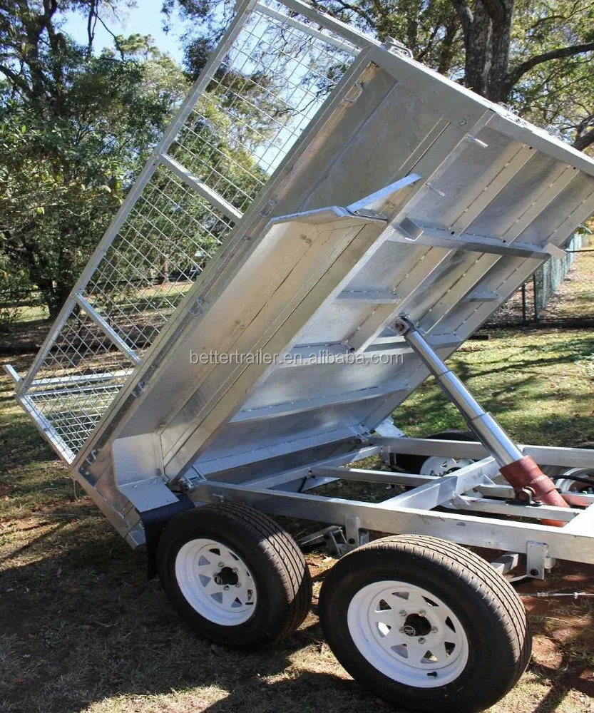 
mechanical braked car trailer with loading ramp ,folding tipper trailer 