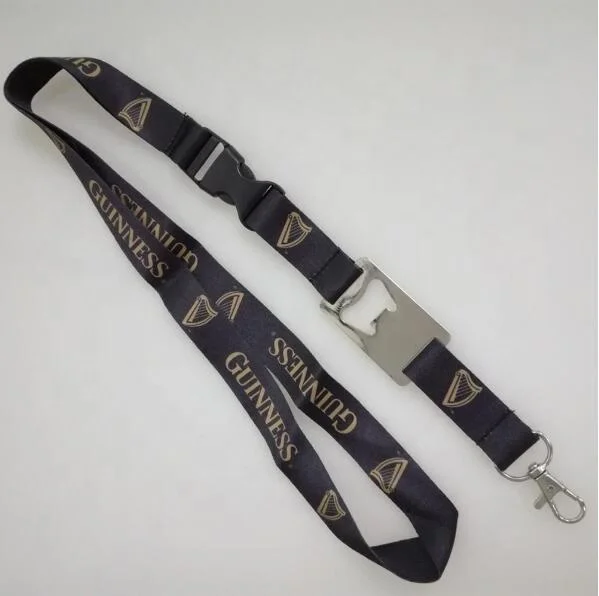 Custom design supplier beer bottle opener neck strap printed lanyards