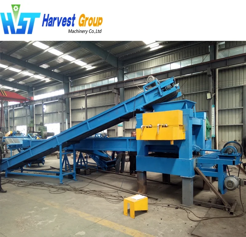 Waste tire recycling plant/ Tire cutting machine/ Tire shredding machine