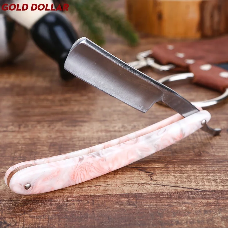 Cut Throat Shaving Straight Razor Carbon Steel Barber Sharpen Straight Razor Shave German Safty Shaver Throat Razor Resin Handle