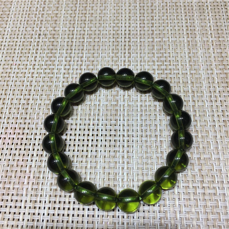 Bulk Wholesale 9-10mm Beautiful Charming Moldavite Bead Bracelet