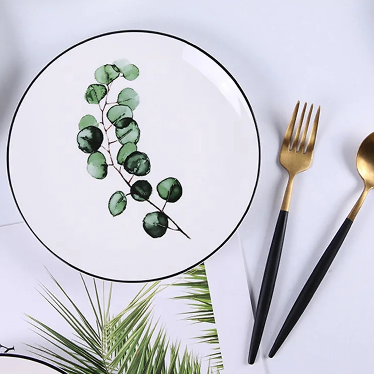 
portuguese palm leaf design crockery dinnerware 