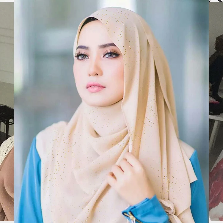 Spring lady new full thin instant shawl muslim chiffon hijab