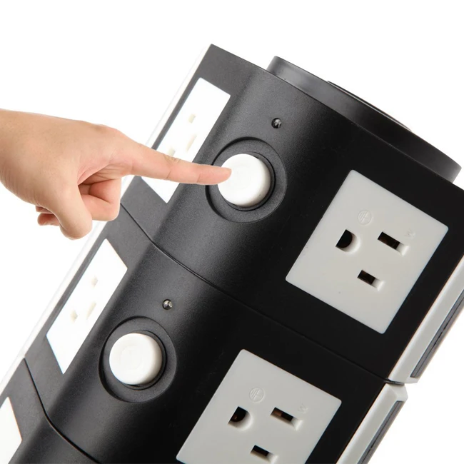 Tower Type 3 layer US Surge Protector Socket
