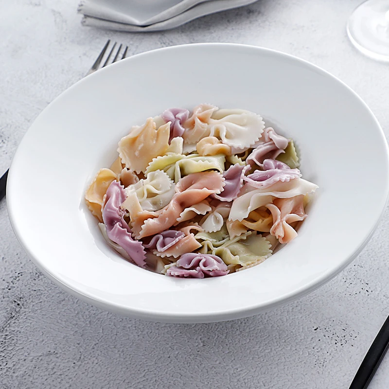 Manufacturer Wholesale Low Price Hotel Restaurant White 8.75 Inch Ceramic Porcelain Pasta Bowl>