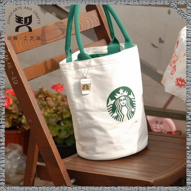 
Customized new york cotton canvas bottle bag 