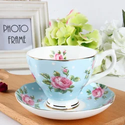Romantic Style Ceramic cup Bone China Royal Coffee Cups And Saucers