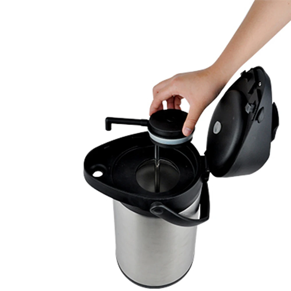 wholesale Stainless steel Lever insulated isolation thermal thermos vacuum airpot pump pot 2.5L 3.0L 3.5L 4.0L 4.5L 5.0L
