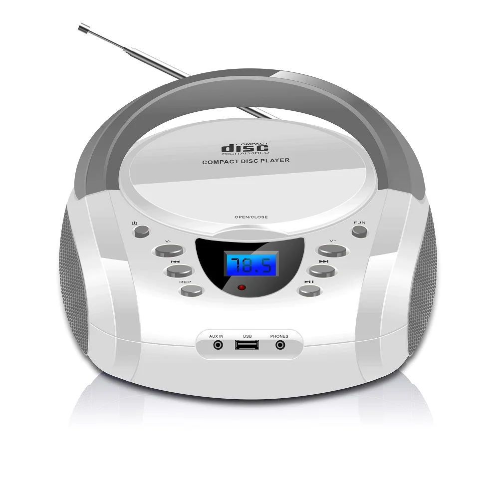2018 дешевый портативный CD Бумбокс/бумбокс плеер с MP3 и USB