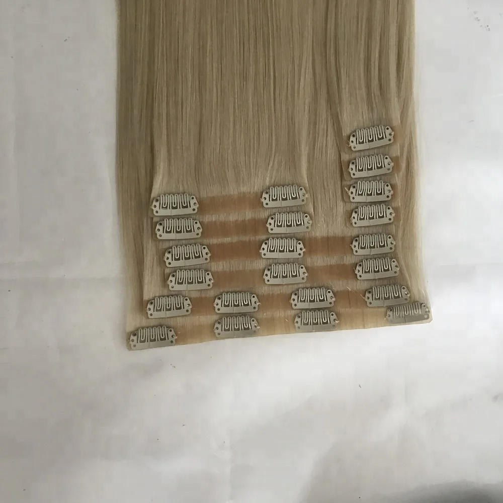 Hot Sale Wholesale Factory price Brazilian Cuticle Aligned Hair Virgin Remy Seamless Clip in Human Hair Extensions