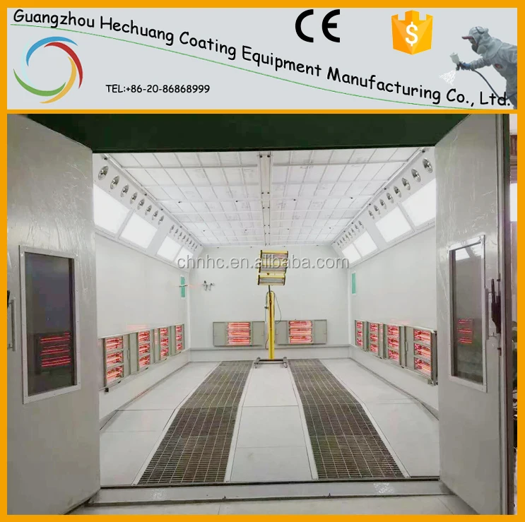 Car spray booth water based painting room infrared /diesel/gas heat