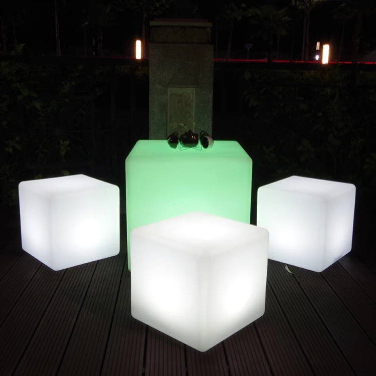 Outdoor Led Mood Cube Garden Seat