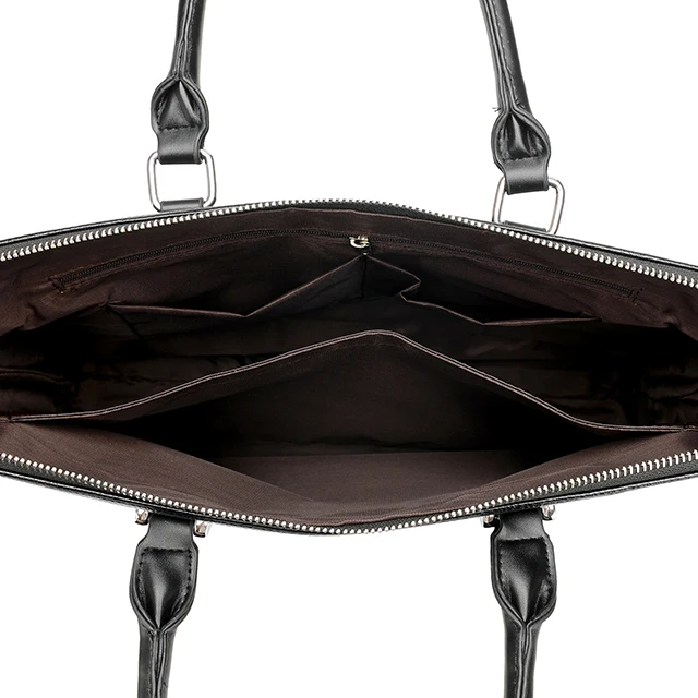 Новый модный мужской портфель OEM2019 из искусственной кожи, Вместительная деловая повседневная мужская сумка для ноутбука, сумка через плечо