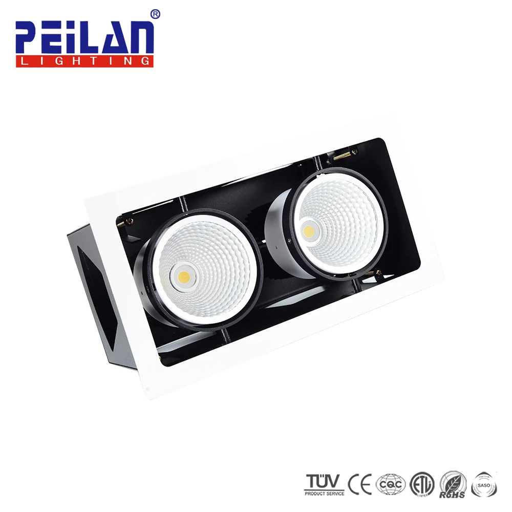 С антибликовым покрытием trimless DMX IP20 Gimbal 12 Вт удара прямоугольный светодиодный светильник корпус решетка лампы