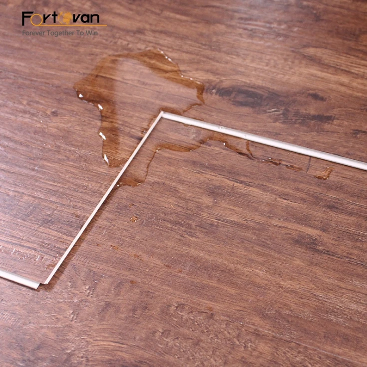 PVC SPC Anti-slip wood look garage floor tile vinyl flooring