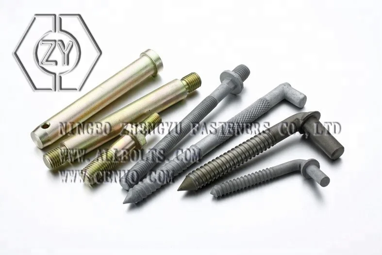 pole line hardware Pole Steps with Knurled ring and Rolled fetter drive threads