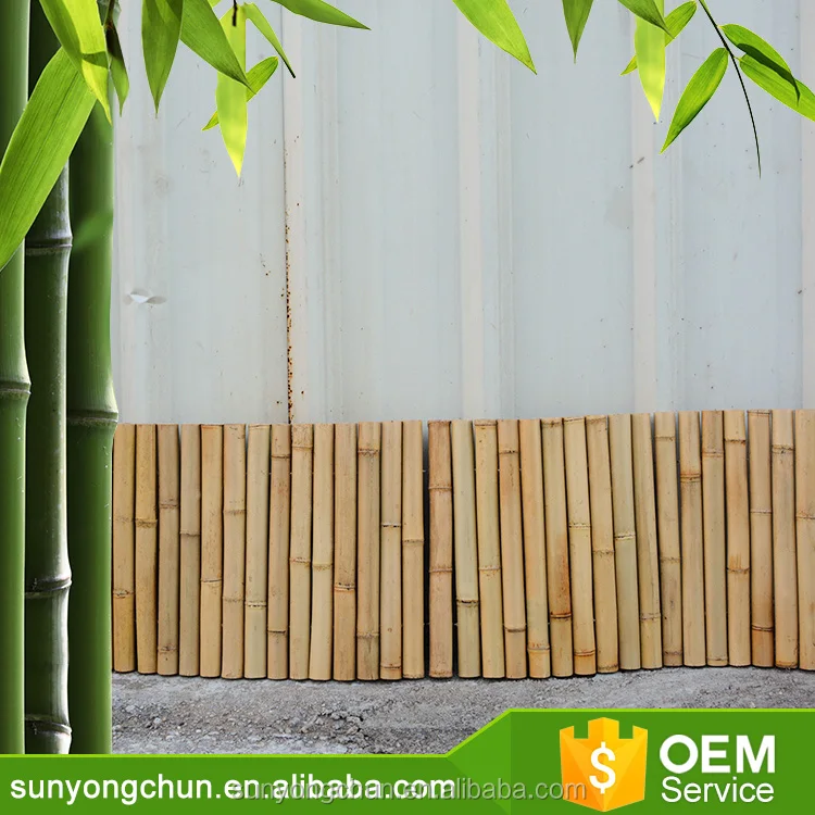 New designed flower plant protection uneven black bamboo border edge