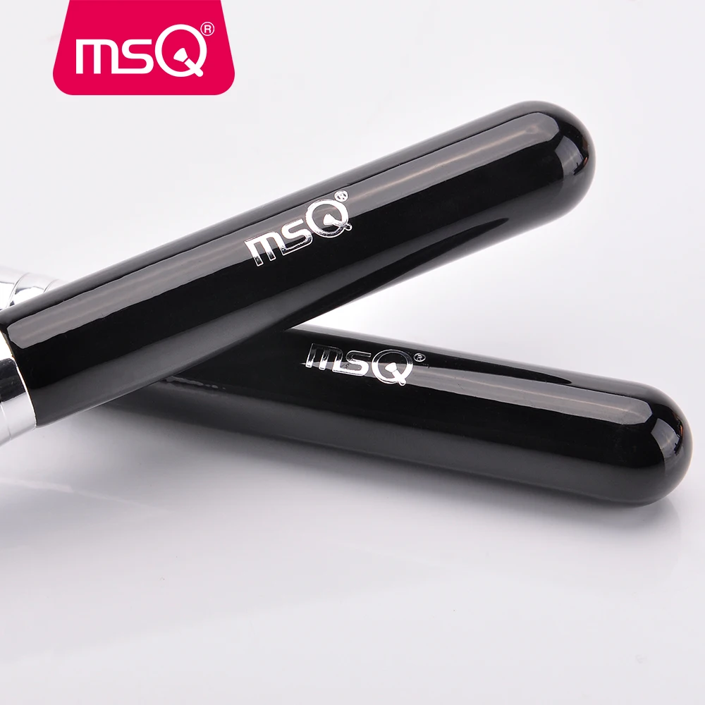 MSQ 10pcs makeup cosmetics crulty free make up brushes black white tip synthetic hair