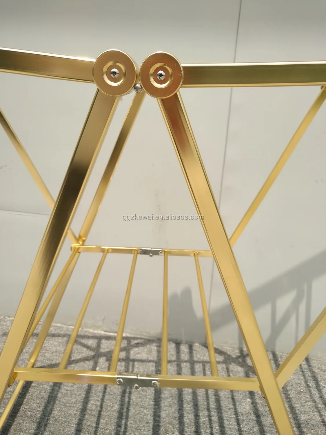 AL-7019G Aluminium  king size butterfly dry clothes rack hanger golden color