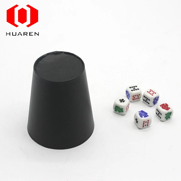 Custom Portable Travel Dice Cup Games with 5 Dices