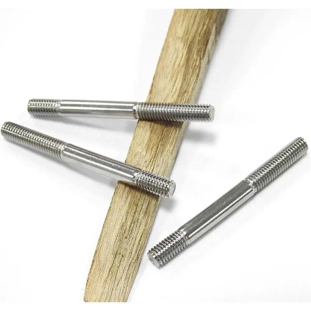 High Strength Steel Double End Threaded Head Stud Hex Bolt Type