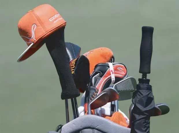 Custom Made Wholesale Brand White PU Leather Golf Hat Shape Golf Driver Head Cover with Long Sock