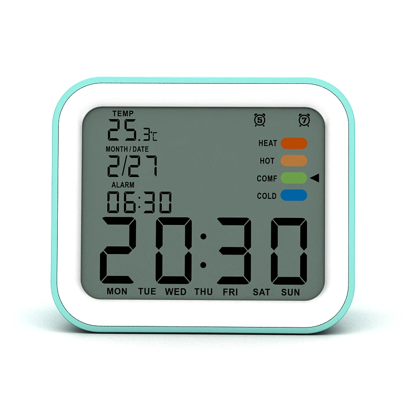 Newe частная форма ABS LCD будильник с температурой и подсветкой (60746316367)