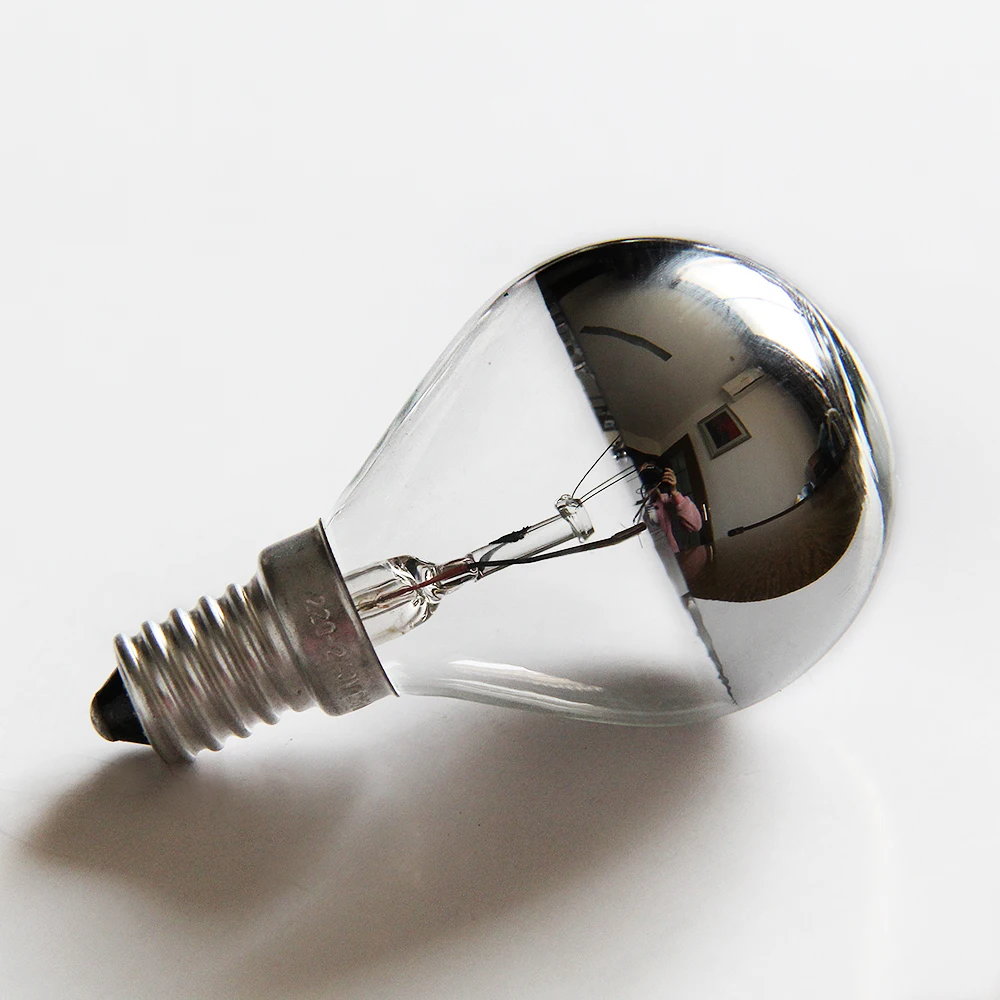G40 24v 25w warm white shadow less surgery nickel brass half silver incandescent light bulb