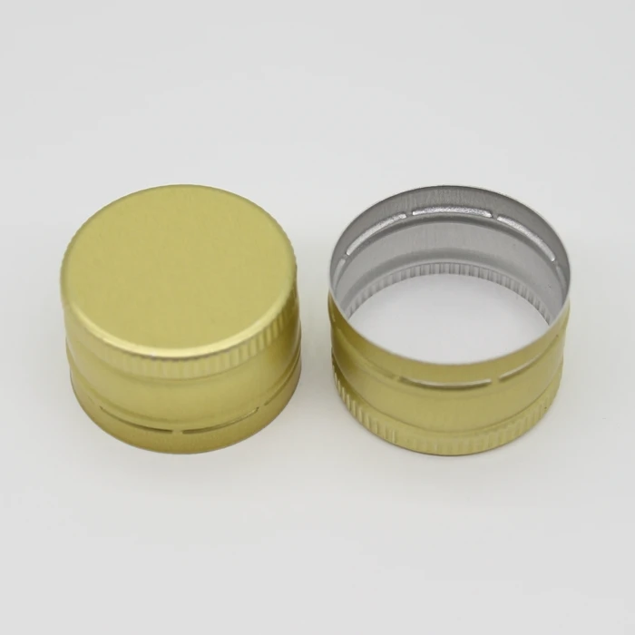 28mm Golden Theft-proofing Aluminum ROPP Cap Seal with PE Gasket