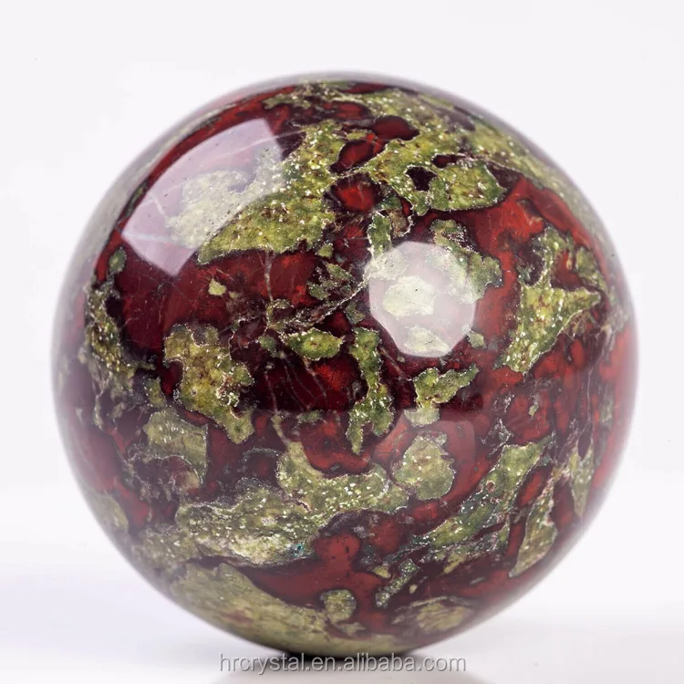 Semi-precious Stone Crafts Natural Dragon Blood Stone Sphere Healing Quartz Crystal Ball Sphere