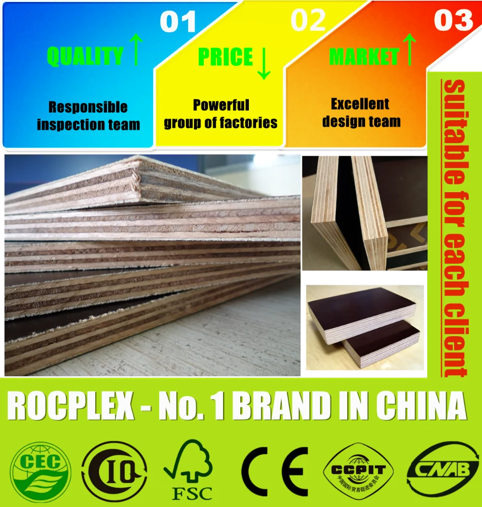 
18mm construction materials plywood waterproof/ phenolic film faced plywood brown OEM service 