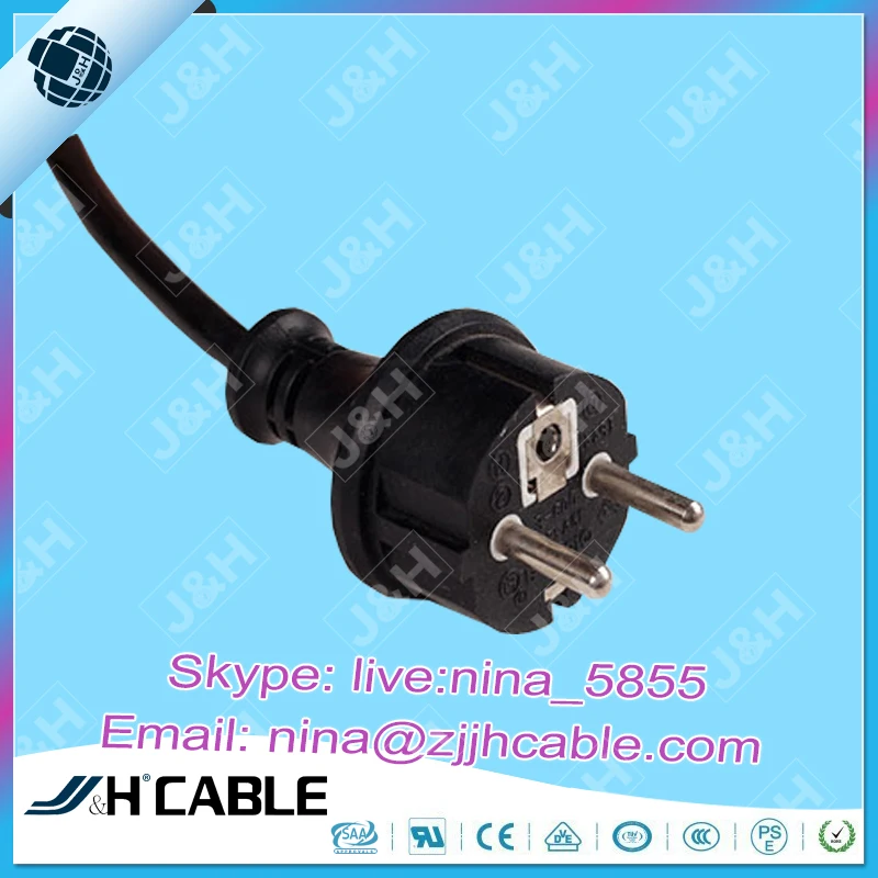 Household appliances European standard 3 plug German power cord