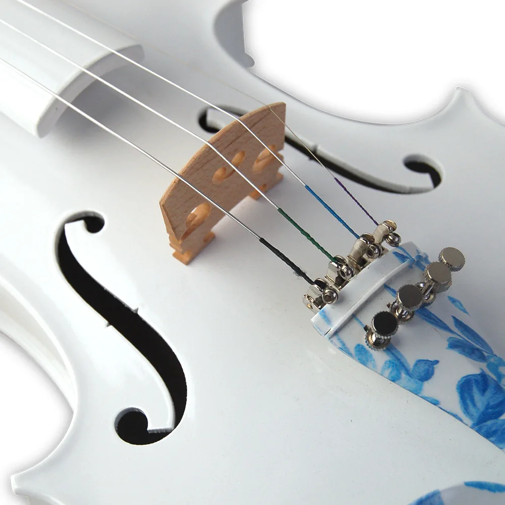 Kinglos white color violin wholesale universal strings set used handmade violin