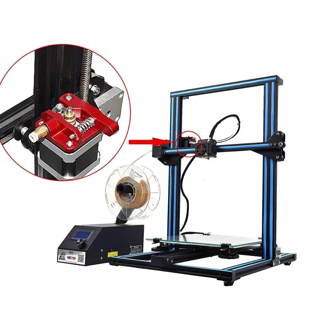 
GIULY Upgraded Aluminum MK8 Extruder Drive Feed for Ender 3/3Pro CR-10, CR-10S, CR-10 S4, CR-10 S5 3D Printer Parts 