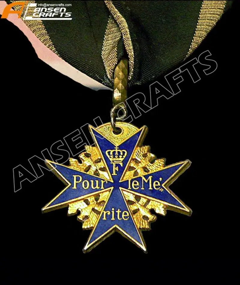 
newest Quality product custom blue max military medal of honor 