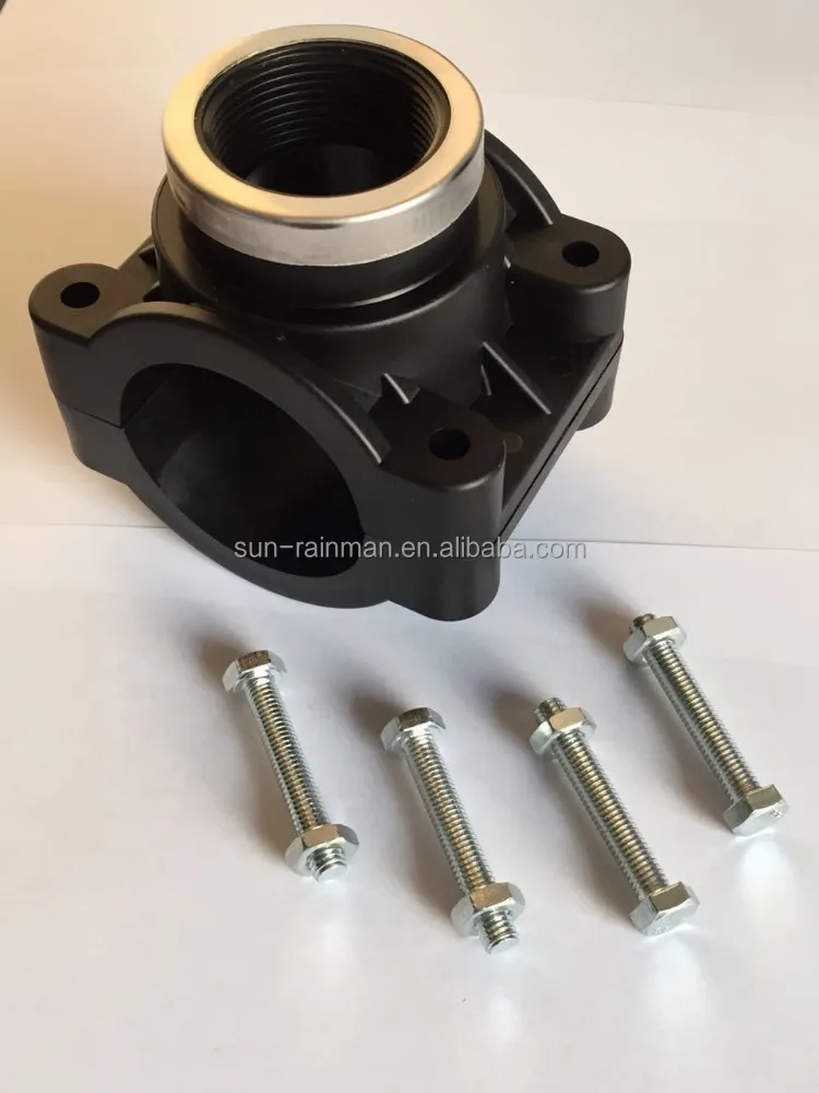 High Quality Threaded PP Saddle Clamp for PVC Pipe Fitting