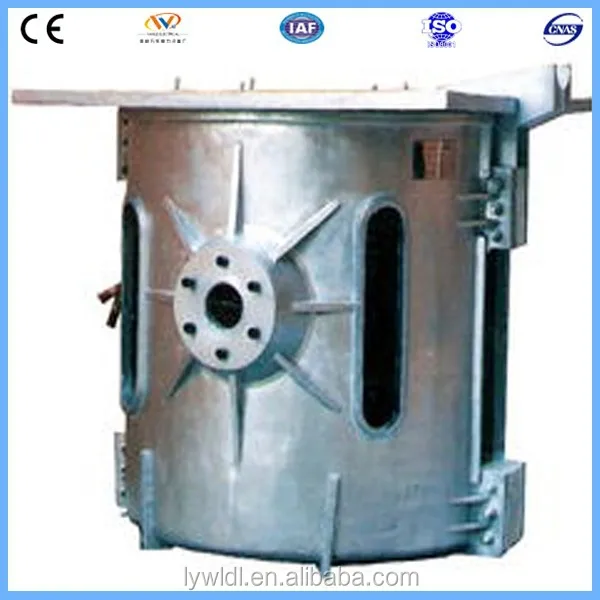 0.5 t capacity aluminum-ferroalloy induction graphite crucible melting furnace