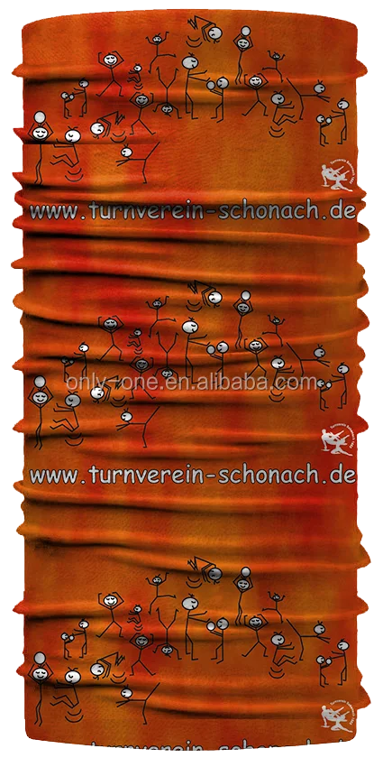 Трубчатые Бесшовные Красный Узор Заводская Печать Череп Бандана Ткань