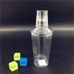 Миксер для коктейлей из легкого акрила, 700 мл, шейкер с напечатанными рецептами