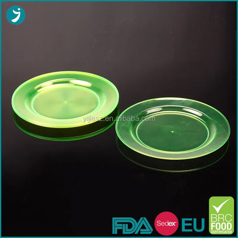 Factory supply round clear plastic plate disposable birthday wedding party picnic