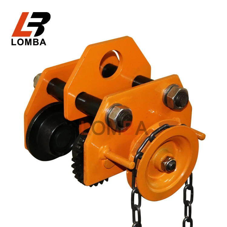manual lifting trolley beam trolley geared with four wheels