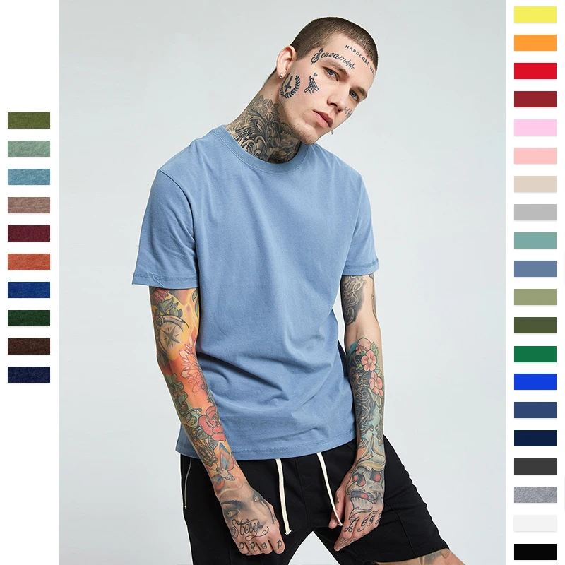 Wholesale Price Custom Design Breathable 100% Cotton Tshirts Adults Mens Custom Logo Printed Blank T-Shirt