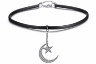 LUOTEEMI Quality Cubic Zirconia Moon Star Short Choker Necklace For Women Punk Jewellery Accessories